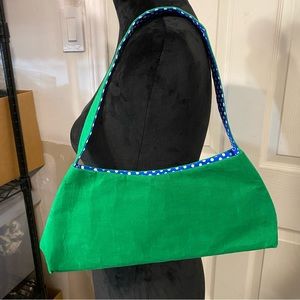 Patio Purses Green Fabric hand bag NWOT Snap Closure interior pocket